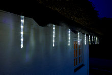 Lyskæde m/istapper 10 LED hvid 9,5 meter